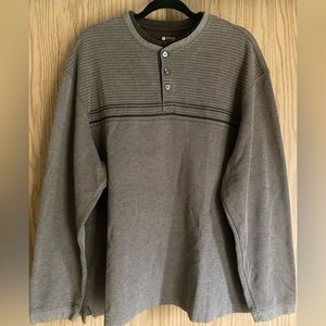 Haggar Clothing Pullover Size XXL 3 Button Layered Collar Light Brown